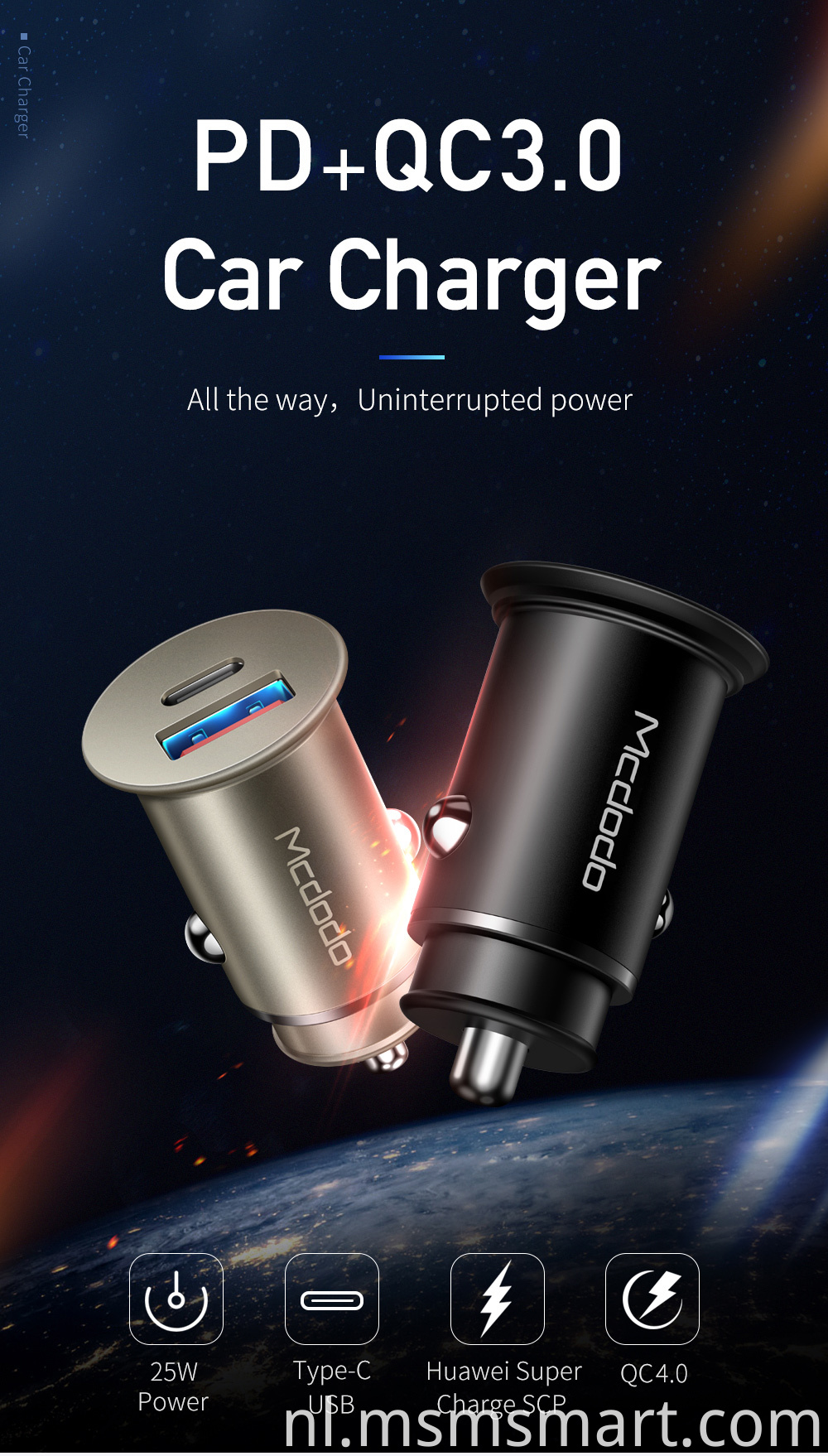 fast mobile battery Car Charger